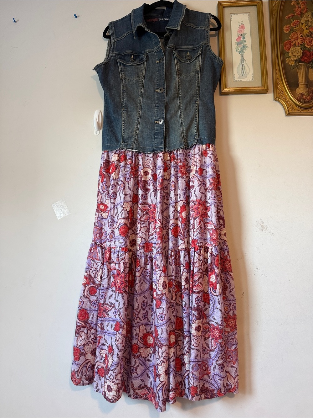 Wrangler Sleeveless Denim Vest in Faded Blue